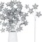 24 Pcs Glitter Star Picks 14.5 Inch Sparkly Star Stem Christmas Star Tree Picks Twinkle Star Sticks Foam Vase Decoration for Christmas Birthday Party Wedding Centerpieces